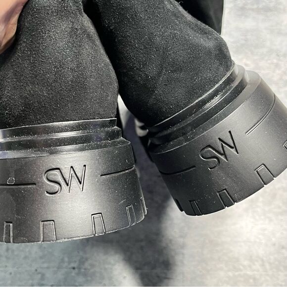 Stuart Weitzman Bedfordland Stretch-suede Over-the-knee Boots 9 - Picture 5 of 6